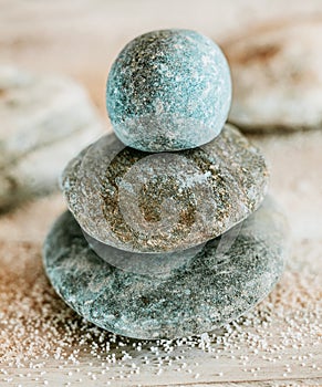 Spirituality and enlightenment with Zen stones