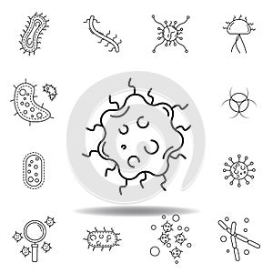 spirochete bacteria science line icon. element of bacterium virus illustration icons. signs symbols can be used for web logo