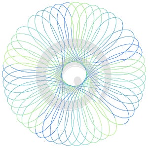 Spirograph element. Abstract shapes useful for certificate, diploma, official document, formal paper