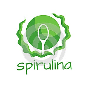 Spirulina icon of dieting vegetarian food photo