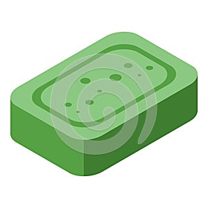 Spirulina soap icon isometric vector. Plant alga photo