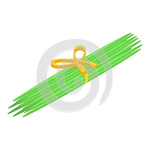 Spirulina stick icon isometric vector. Alga plant photo