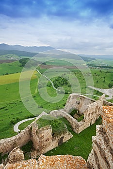 Spis castle ruins and Tatra mountains