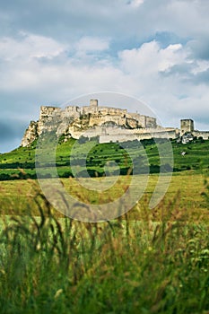 Spis Castle in Slovakia. Ancient castle Spis Castle near the city spisske Podhradie