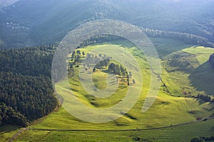 Spis landscape from the balloon, Slovakia