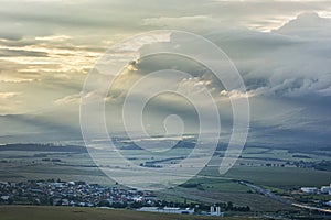 Spis landscape from the balloon, Slovakia