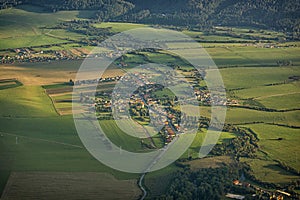 Spis landscape from the balloon, Slovakia