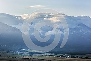 Spišská krajina a Vysoké Tatry z balóna, Slovensko