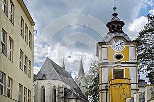 Spisska Kapitula with clock tower, Slovakia