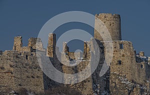 Spissky castle in east Slovakia in nice winter sunny day