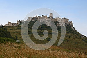 Spissky hrad or Spis Castle ruins in Slovakia