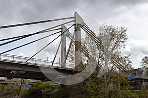 Spittelauer Bruecke. View from Donaukanal