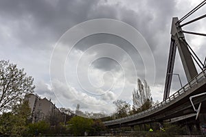 Spittelauer Bruecke. View from Donaukanal