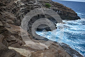 Spitting Caves Cliff Jump, Oahu, Hawaii