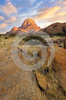 Spitzkoppe, landscape of famous red, granite rocks, Namibia, Africa