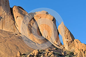 Spitzkoppe in Namibia at sunset