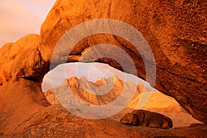 Spitzkoppe rocks at sunset