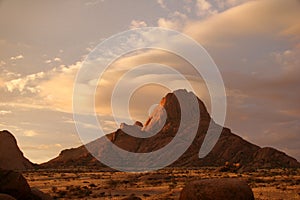 Spitzkoppe at sunset