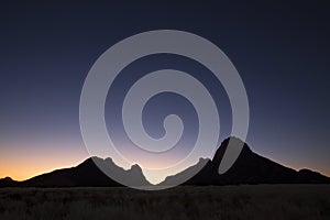Spitzkoppe at sunset