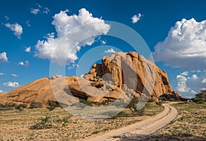 Spitzkoppe, unique rock formation in Damaraland, Namibia