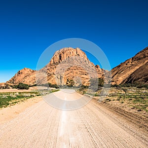 Spitzkoppe, unique rock formation in Damaraland, Namibia