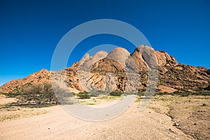 Spitzkoppe, unique rock formation in Damaraland, Namibia