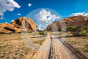 Spitzkoppe, unique rock formation in Damaraland, Namibia