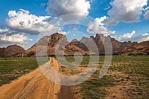 Spitzkoppe, unique rock formation in Damaraland, Namibia