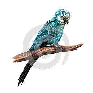Spix`s macaw Cyanopsitta spixii photo