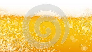 Splash beer. Background for craft lager. Oktoberfest foam.