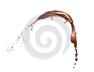 Splash of chocolate milk with clipping path