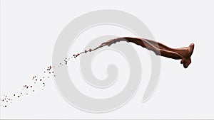 Splash of chocolate milk with clipping path