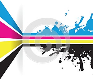 Splash cmyk line arrow background