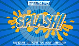 Splash Comic 3d text effect editable
