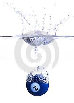 SPLASH created by blue pull ball