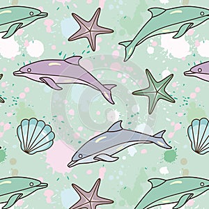 Splash-dolphin-pattern