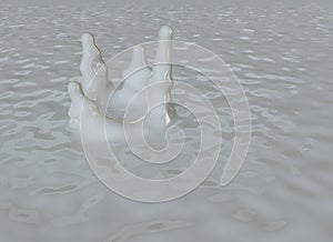 Splash, drops of milk