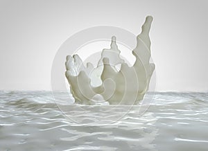 Splash, drops of milk