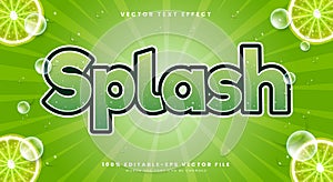 Splash editable text effect Template