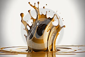 splash of engine grease on a white background, isolated