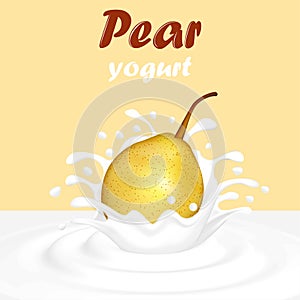 splash of fruit pear yogurt