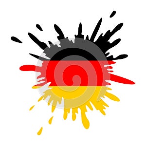 Splash with Germany flag. Germany vector splash flag. Can be used in cover design, website background or advertising. Alemania, photo
