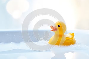 Splash of Joy: Yellow Duck in Bath