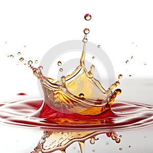 Splash of liquid with drops