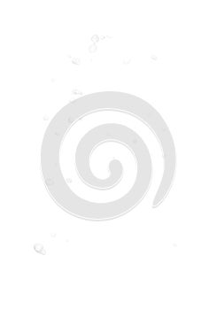 Splash of liquid drops in motion isolated