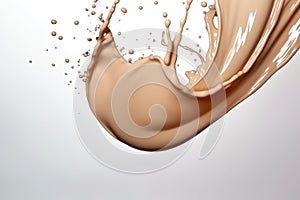 Splash of liquid foundation. The concept of beauty industry