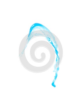 Splash of liquid in motion isolated