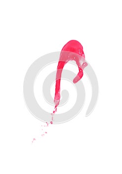 Splash of liquid in motion isolated