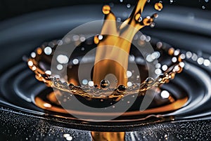 Splash on the oil surface