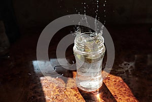 Splash of a orande cocktail photo